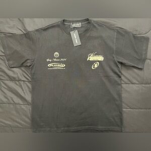 HOMME FEMME “PLAYBOY TONGUE TIED” BLACK TEE SIZE LARGE